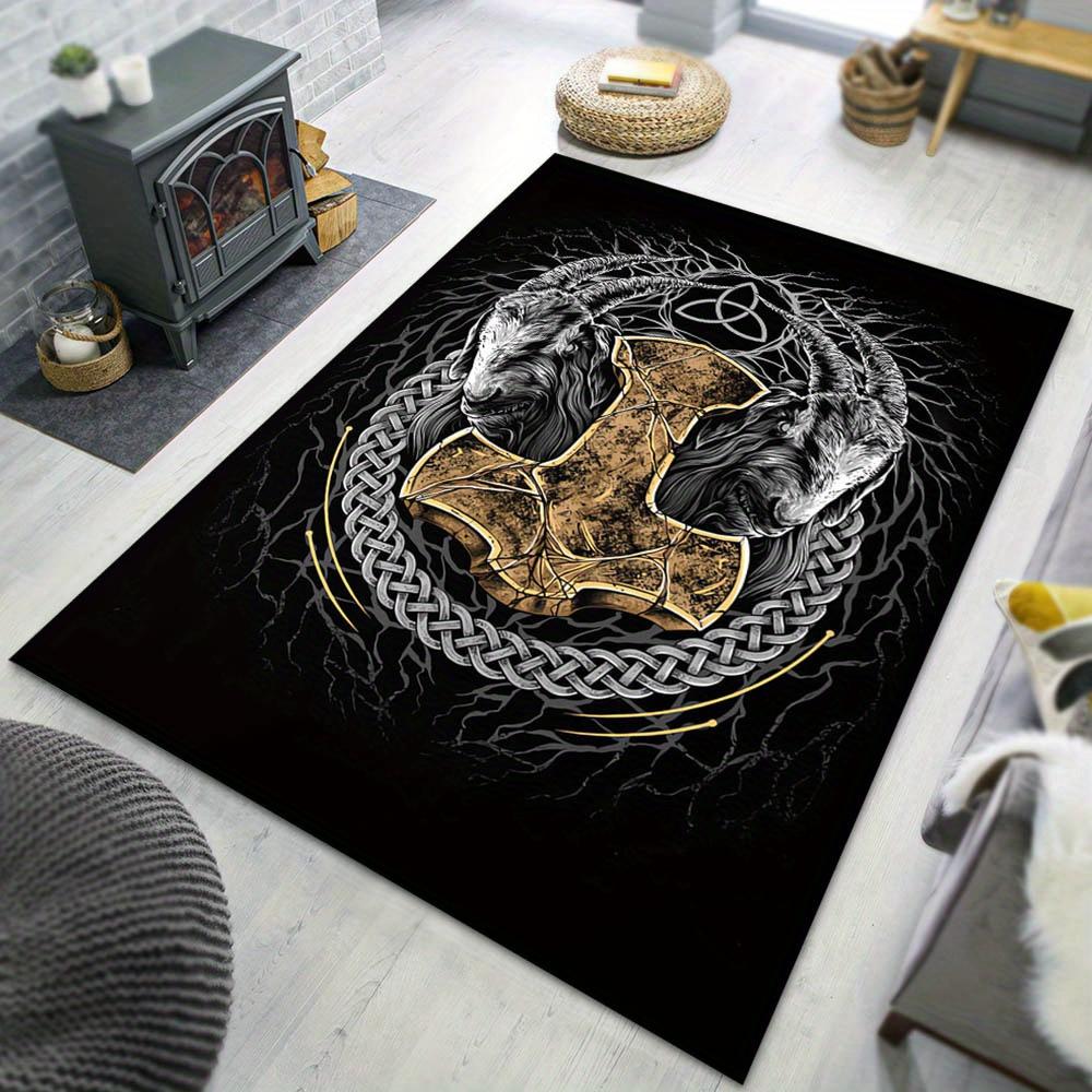 1pc Thor Viking Hammer Mjolnir Pattern Carpet, Area Rug For Living Room Bedroom Room Bed Chair Laundry Entryway Corridor Yard Non-slip Outdo 60cm by 90cm
1pc Thor Viking Hammer Mjolnir Pattern Carpet, Area Rug For Living Room Bedroom Room Bed Chair Laundry Entryway Corridor Yard Non-slip Outdo 60cm by 90cm