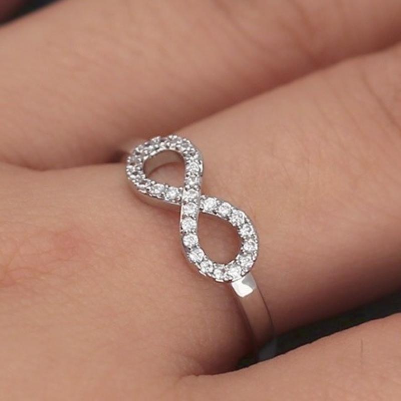 CAOSHI Fashion Style Infinite Shape Women s Wedding Ring Mini Zirconia Paved Christmas Gifts for Couples Simple Design Zircon 10&Copper Plated
CAOSHI Fashion Style Infinite Shape Women s Wedding Ring Mini Zirconia Paved Christmas Gifts for Couples Simple Design Zircon 10&Copper Plated