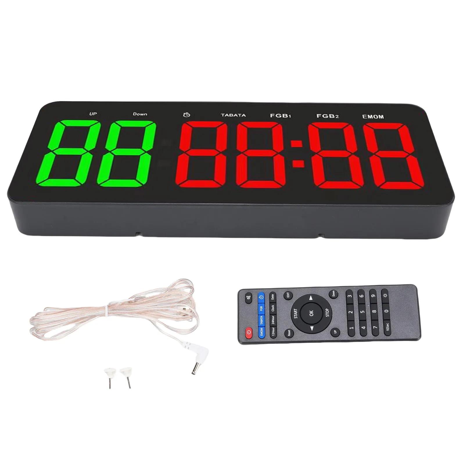 12,4-дюймовый таймер для спортзала, таймер обратного отсчета/прямого отсчета, интервальный фитнес-таймер с пультом дистанционного управления для спортивных тренировок, интервальный фитнес-таймер чёрный
12,4-дюймовый таймер для спортзала, таймер обратного отсчета/прямого отсчета, интервальный фитнес-таймер с пультом дистанционного управления для спортивных тренировок, интервальный фитнес-таймер чёрный