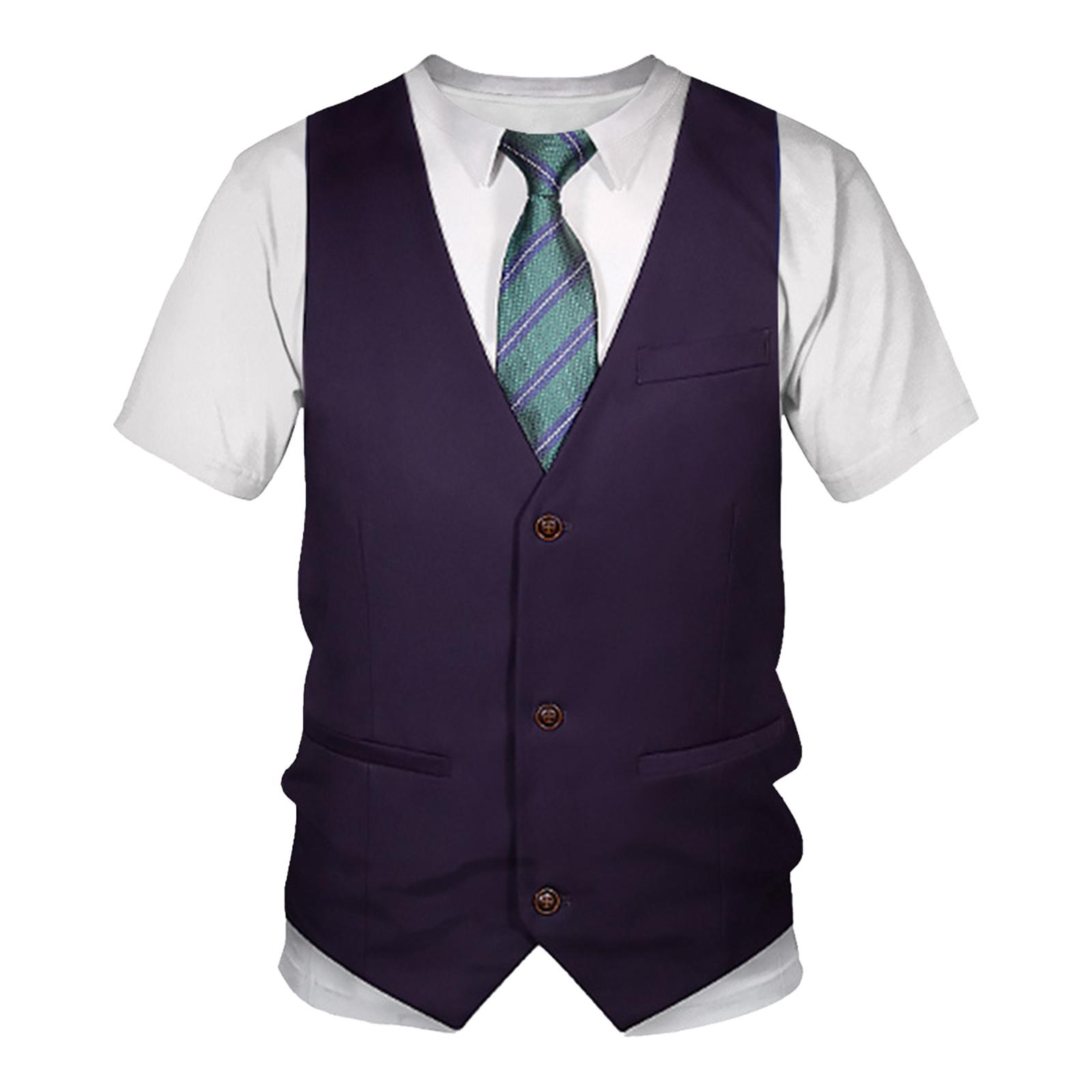 Boys Funny 3D Vest Tie Pattern Printed T Shirt Round Neck Short Sleeve Casual Top 4-5 Years фіолетовий
Boys Funny 3D Vest Tie Pattern Printed T Shirt Round Neck Short Sleeve Casual Top 4-5 Years фіолетовий