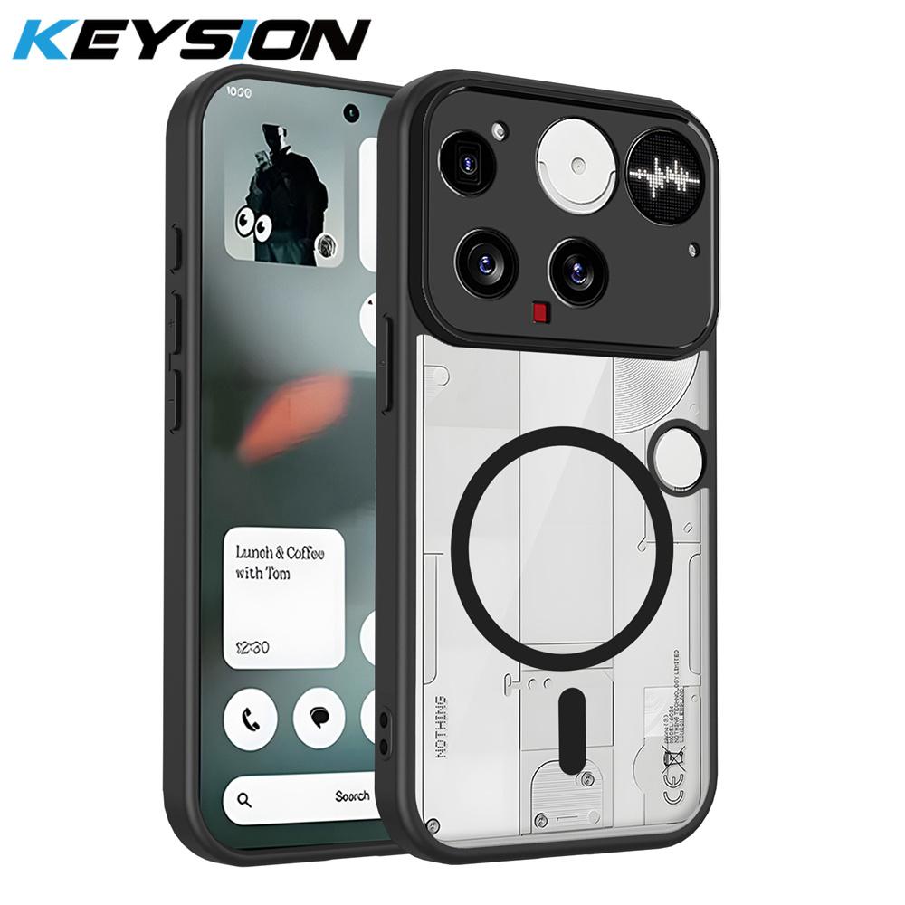 KEYSION Transparent Magnetic Phone Case for Nothing Phone 3 Soft Silicone+PC HD Clear Shockproof Back Cover for Nothing Phone 3 for Nothing Phone 3 чёрный
KEYSION Transparent Magnetic Phone Case for Nothing Phone 3 Soft Silicone+PC HD Clear Shockproof Back Cover for Nothing Phone 3 for Nothing Phone 3 чёрный