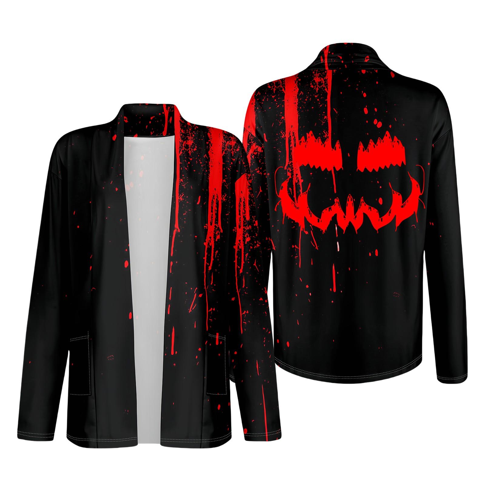 Женский кардиган с длинным рукавом, V-образным вырезом, модная рубашка с принтом на Хэллоуин, легкий, повседневный, свободный, тонкий кардиган с карманами M
Женский кардиган с длинным рукавом, V-образным вырезом, модная рубашка с принтом на Хэллоуин, легкий, повседневный, свободный, тонкий кардиган с карманами M