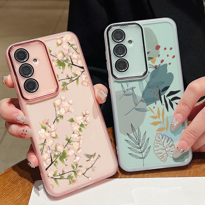 Чехол с цветочным узором и защитой объектива для Samsung S24 S22 Ultra Plus S23 S21 S20 Fe A53 A52 A54 A34 5g Slim Silicone Soft Clear Cover Samsung S24 чёрный
Чехол с цветочным узором и защитой объектива для Samsung S24 S22 Ultra Plus S23 S21 S20 Fe A53 A52 A54 A34 5g Slim Silicone Soft Clear Cover Samsung S24 чёрный
