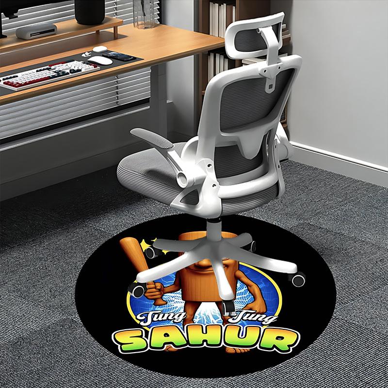 Wooden Character,Sahur Theme Chair mat Round Rug-Office carpet, Machine Washable, Non-slip, Suitable for Living Rooms, Bedrooms, Entryways, 80cm by 80cm
Wooden Character,Sahur Theme Chair mat Round Rug-Office carpet, Machine Washable, Non-slip, Suitable for Living Rooms, Bedrooms, Entryways, 80cm by 80cm