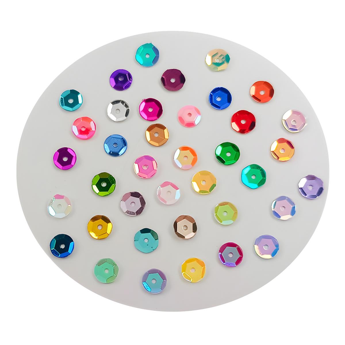 6MM Round Curved Hole PVC Sequin Jewelry Accessories: Concave/Convex Hexagonal Sewing Beads 20g/pack
6MM Round Curved Hole PVC Sequin Jewelry Accessories: Concave/Convex Hexagonal Sewing Beads 20g/pack