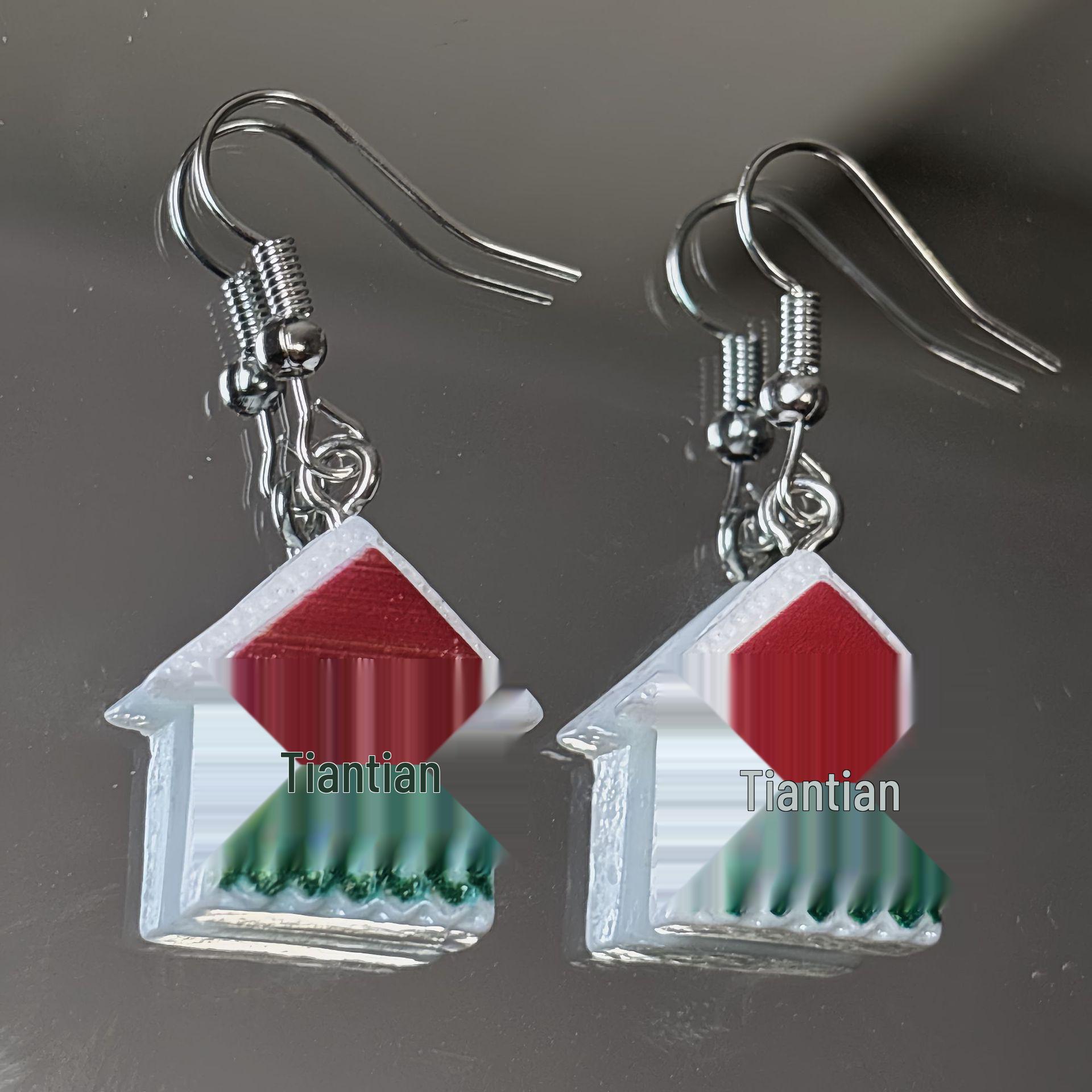 Праздничные рождественские серьги: Маленький домик, Колокольчики, Конфетные подвески
Праздничные рождественские серьги: Маленький домик, Колокольчики, Конфетные подвески