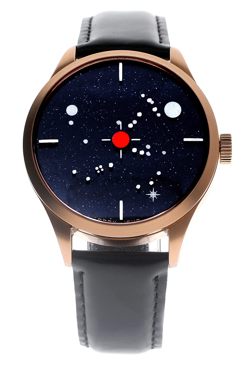 Orion Trifoglio Italia ORION SPAX111RG Constellation Starry Sky Mystery Dial Rotating Disc Dial Mechanical Watch Italian Watch IP Rose Gold Black Calf
Orion Trifoglio Italia ORION SPAX111RG Constellation Starry Sky Mystery Dial Rotating Disc Dial Mechanical Watch Italian Watch IP Rose Gold Black Calf