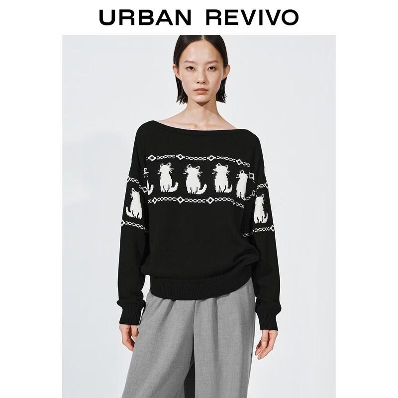 UR 2026 Spring Women s Cat Jacquard Off-Shoulder Knit Sweater XS
UR 2026 Spring Women s Cat Jacquard Off-Shoulder Knit Sweater XS