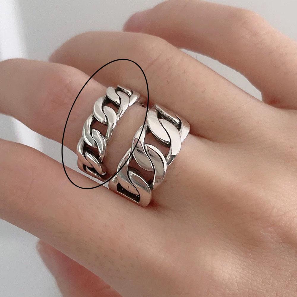 925 Sterling Silver Rings For Women Geometric Fine Jewelry Finger Adjustable Simple Vintage Chain Ring For Party Birthday Gift resizable
925 Sterling Silver Rings For Women Geometric Fine Jewelry Finger Adjustable Simple Vintage Chain Ring For Party Birthday Gift resizable