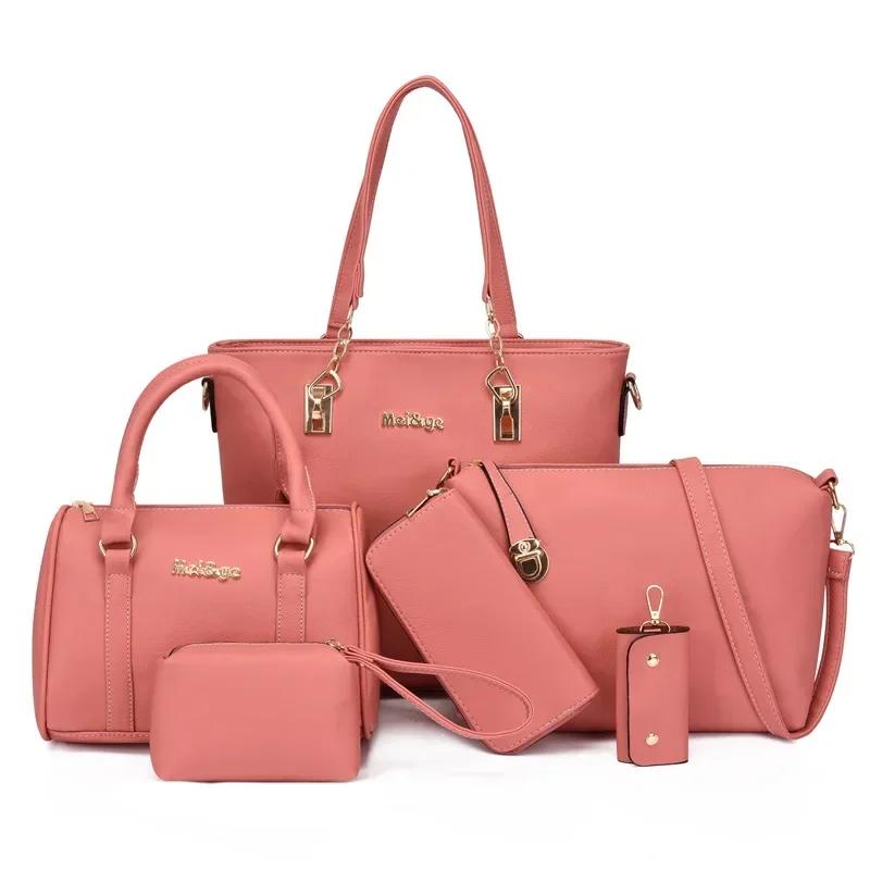 6PCS Women s Bag Set Fashion PU Leather Ladies Handbag Water Proof Solid Messenger Shoulder Bag Wallet Bags Famous Brand
6PCS Women s Bag Set Fashion PU Leather Ladies Handbag Water Proof Solid Messenger Shoulder Bag Wallet Bags Famous Brand