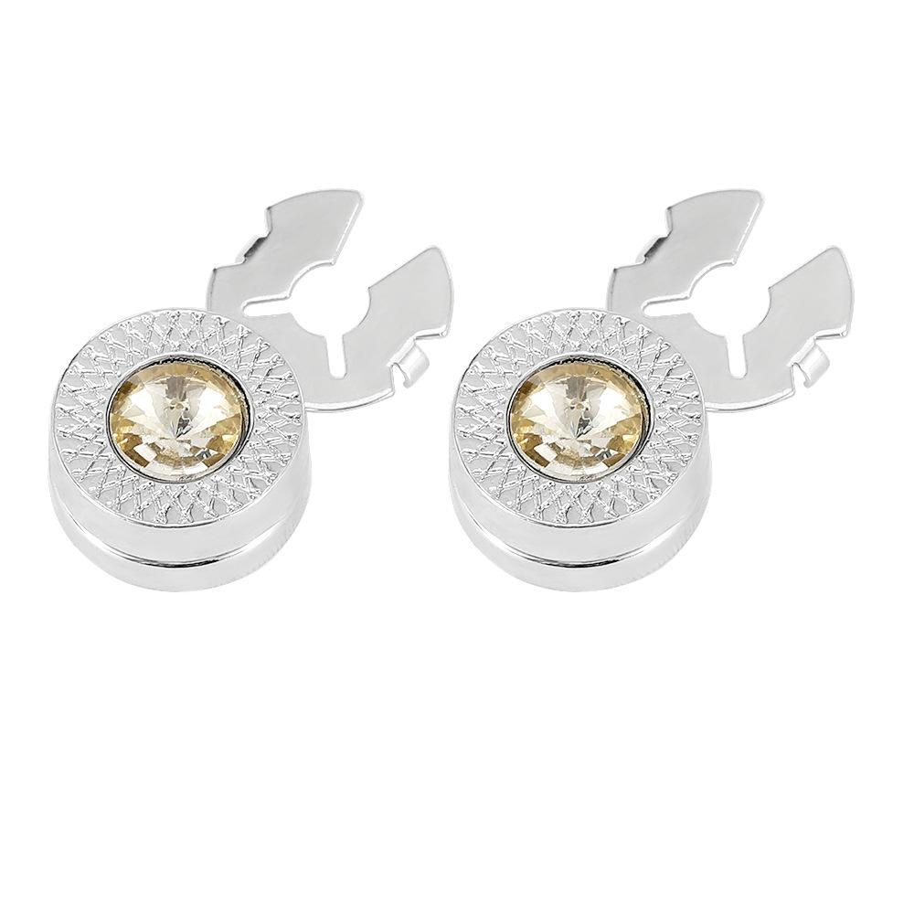 Модні прості круглі запонки універсальні сплавні манжетні пряжки креативні прикраси для костюма сорочки з інкрустацією діамантами Alloy
Модні прості круглі запонки універсальні сплавні манжетні пряжки креативні прикраси для костюма сорочки з інкрустацією діамантами Alloy