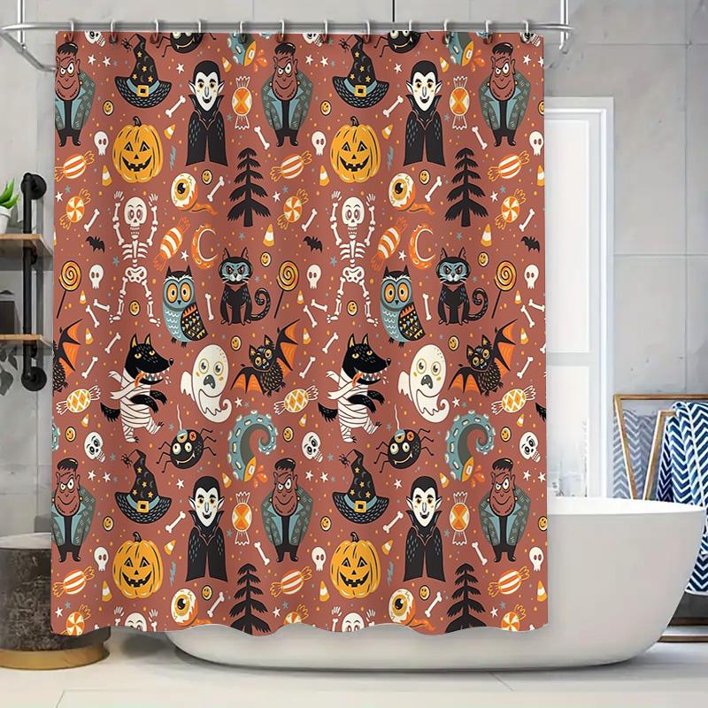 Spooky Halloween Shower Curtain Gothic Skull Bats Pumpkin Home Decor Bathroom Set W60H190(CM)-1 Pcs
Spooky Halloween Shower Curtain Gothic Skull Bats Pumpkin Home Decor Bathroom Set W60H190(CM)-1 Pcs