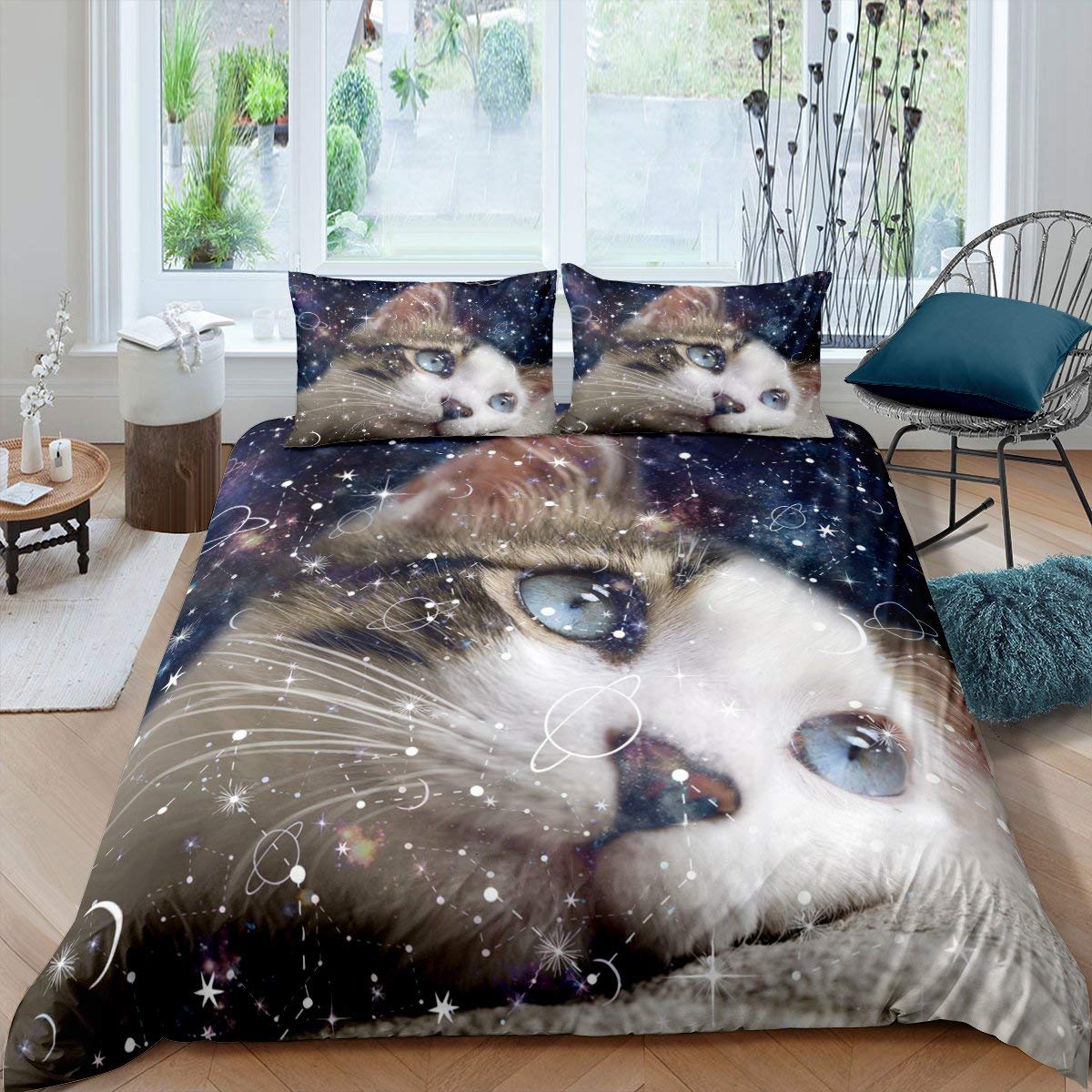 Набір підодіяльників Galaxy Cat Підодіяльники з мікрофібри Всесвіт Galaxy Постільна білизна Cute Kitten Підодіяльник Outer Space Planets Підодіяльник Cover US Twin(172x218cm)
Набір підодіяльників Galaxy Cat Підодіяльники з мікрофібри Всесвіт Galaxy Постільна білизна Cute Kitten Підодіяльник Outer Space Planets Підодіяльник Cover US Twin(172x218cm)