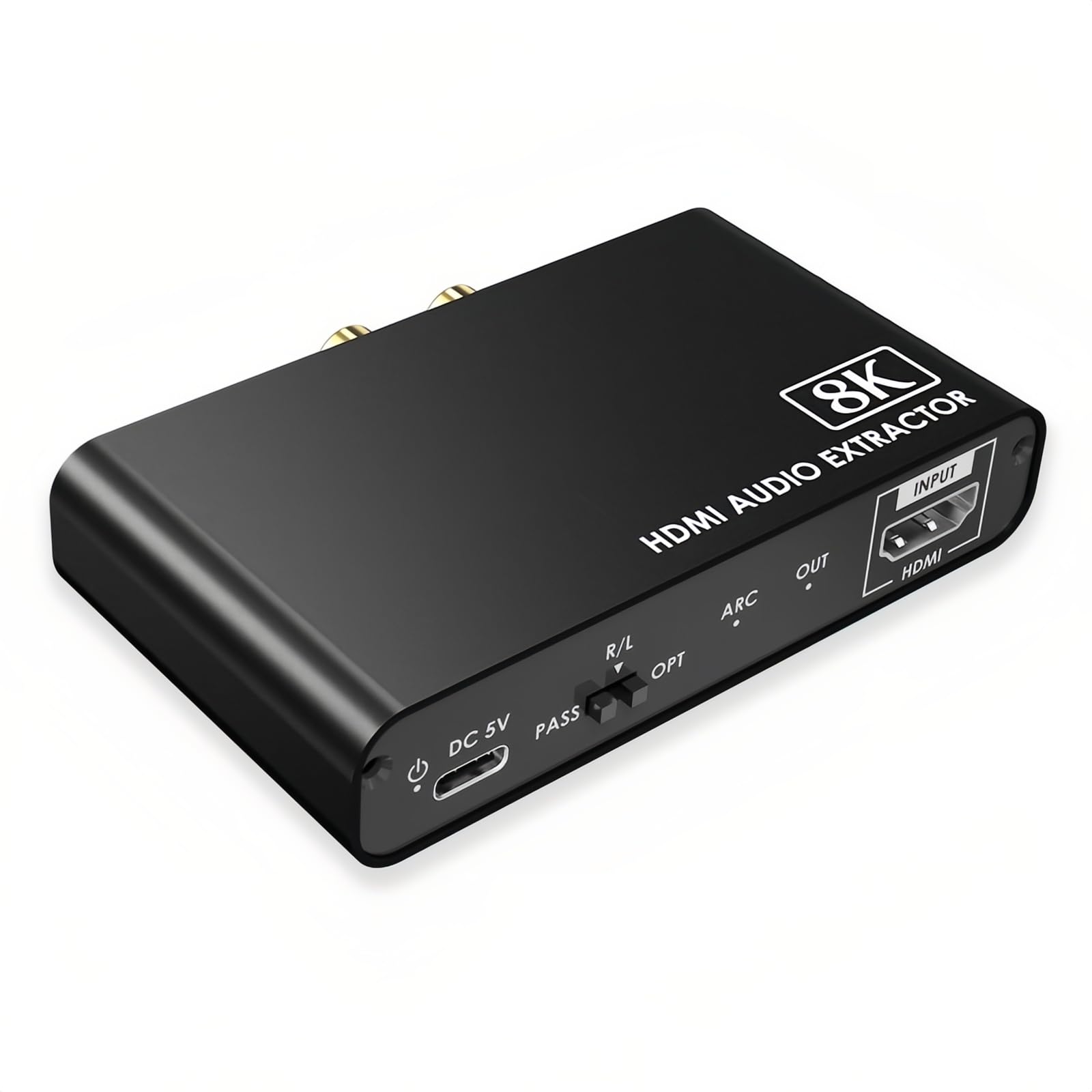 Renvmexy 8K HDMI Аудіороздільник Сумісний з оптичним цифровим аудіовиходом ARC сумісний Пропускна здатність 40 Гбіт/с Сумісний з Виготовлений з алюмінієвого сплаву
Renvmexy 8K HDMI Аудіороздільник Сумісний з оптичним цифровим аудіовиходом ARC сумісний Пропускна здатність 40 Гбіт/с Сумісний з Виготовлений з алюмінієвого сплаву
