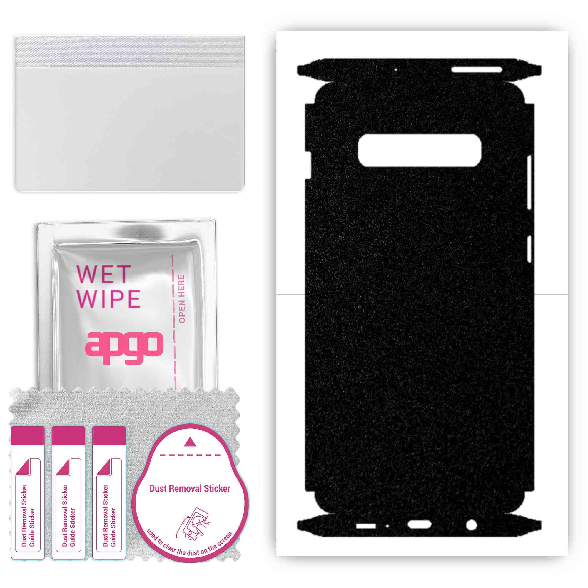 Apgo Protective Skin Sticker for the back+sides compatible with Samsung Galaxy S10 Plus, Full Wrap Film, Foil, Vinyl - Pattern Matte Black
Apgo Protective Skin Sticker for the back+sides compatible with Samsung Galaxy S10 Plus, Full Wrap Film, Foil, Vinyl - Pattern Matte Black