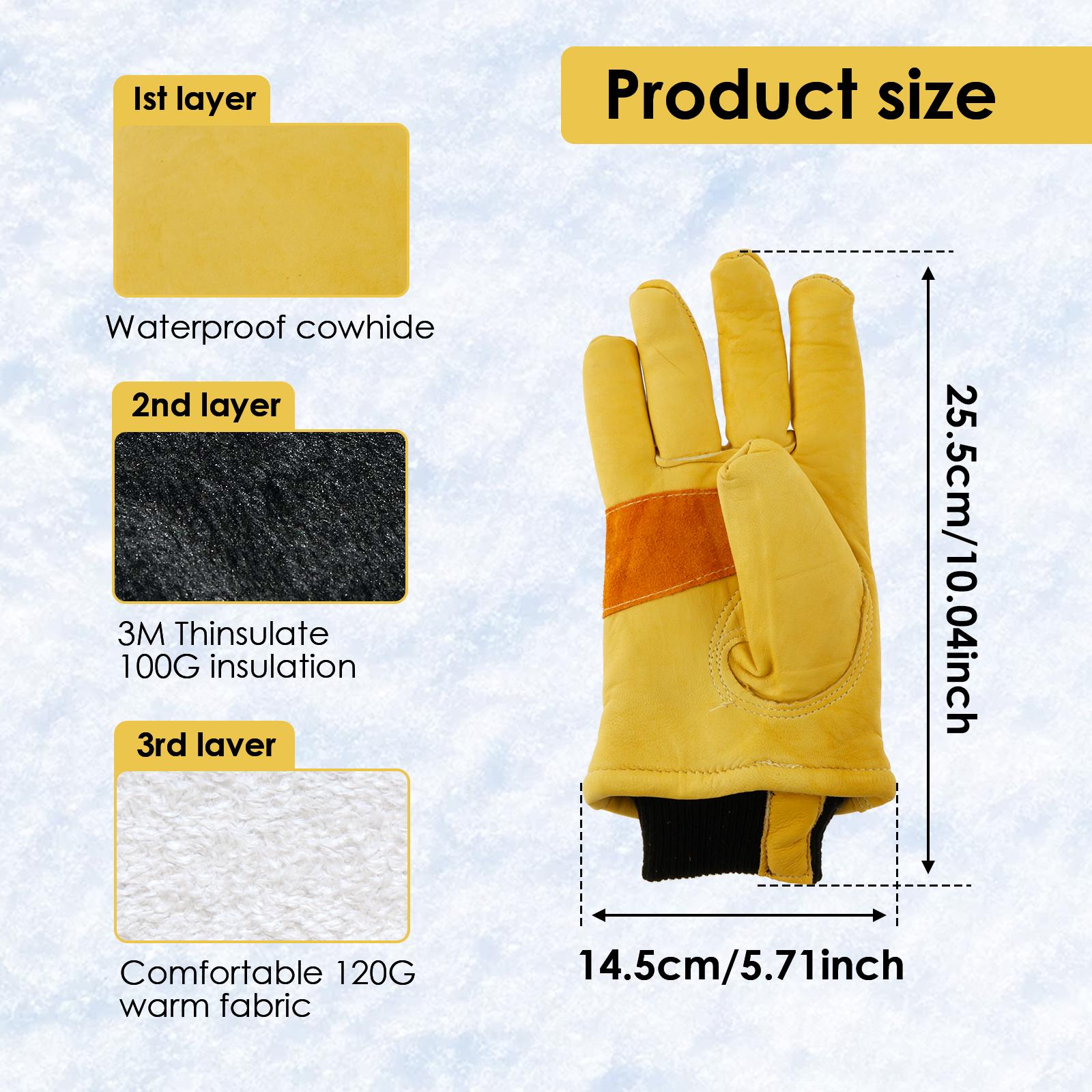 1 пара зимних кожаных перчаток Прочные нескользящие кожаные перчатки Водонепроницаемые теплые перчатки Утолщенные и мягкие теплые перчатки 1 pair жёлтый
1 пара зимних кожаных перчаток Прочные нескользящие кожаные перчатки Водонепроницаемые теплые перчатки Утолщенные и мягкие теплые перчатки 1 pair жёлтый