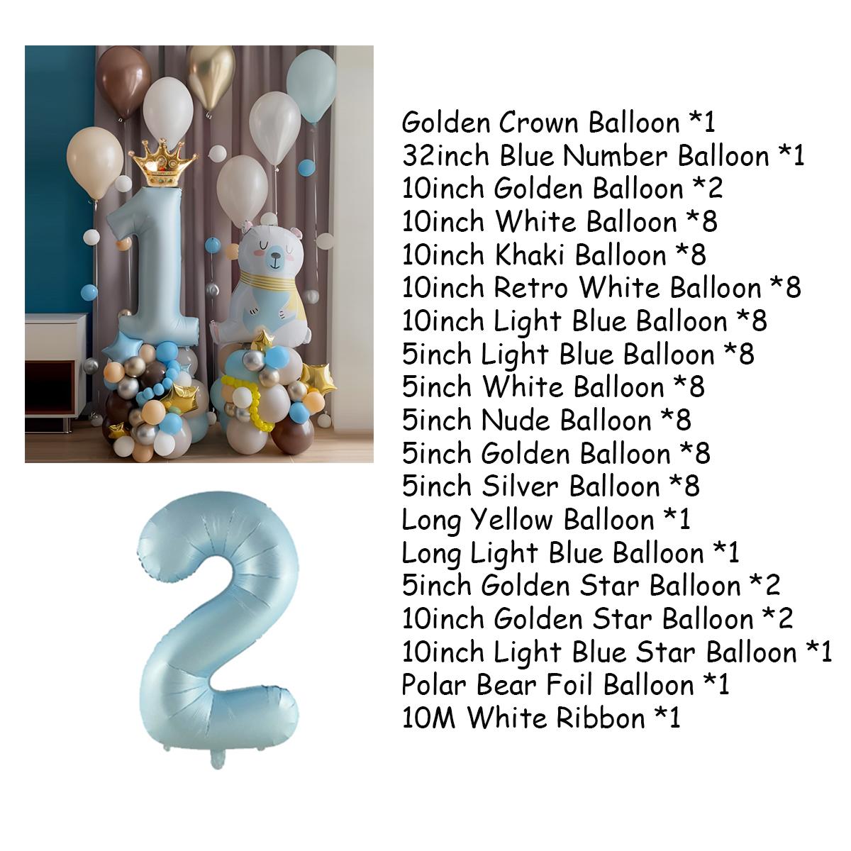Набор воздушных шаров с полярным медведем, макароны, синие воздушные шары, украшения для первого дня рождения, детский праздничный декор Number 2
Набор воздушных шаров с полярным медведем, макароны, синие воздушные шары, украшения для первого дня рождения, детский праздничный декор Number 2