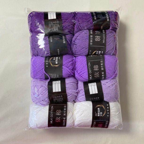 500 г/Лот 10 мотков Набор пряжи из молочного хлопка Ручная работа DIY Поделки Свитер Шарф Крючок Вязальная пряжа Комбинация Вязальные принадлежности