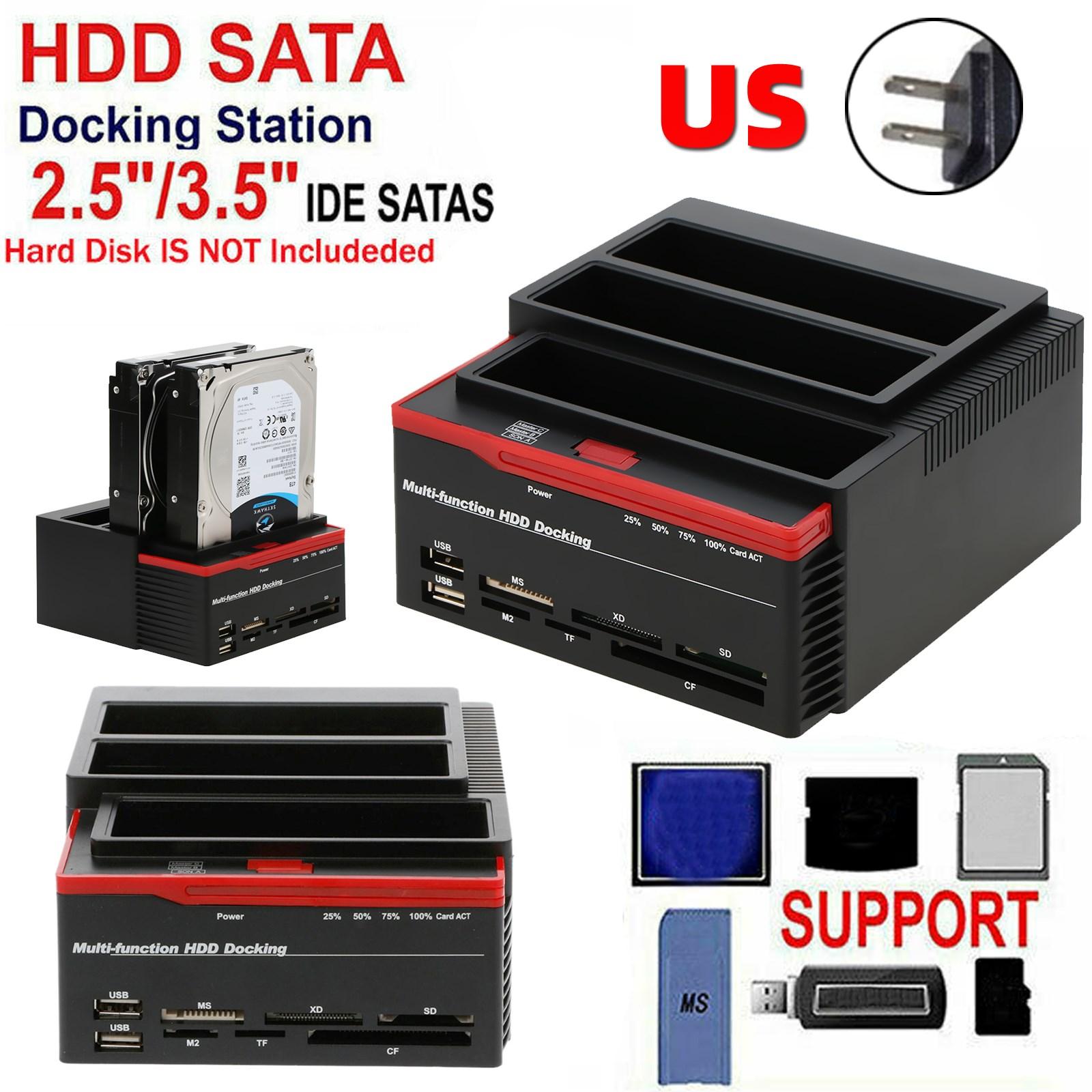 3 IDE SATA 2.5 3.5 HDD Hard Drive Disk Clone Docking Station Card Reader US
3 IDE SATA 2.5 3.5 HDD Hard Drive Disk Clone Docking Station Card Reader US
