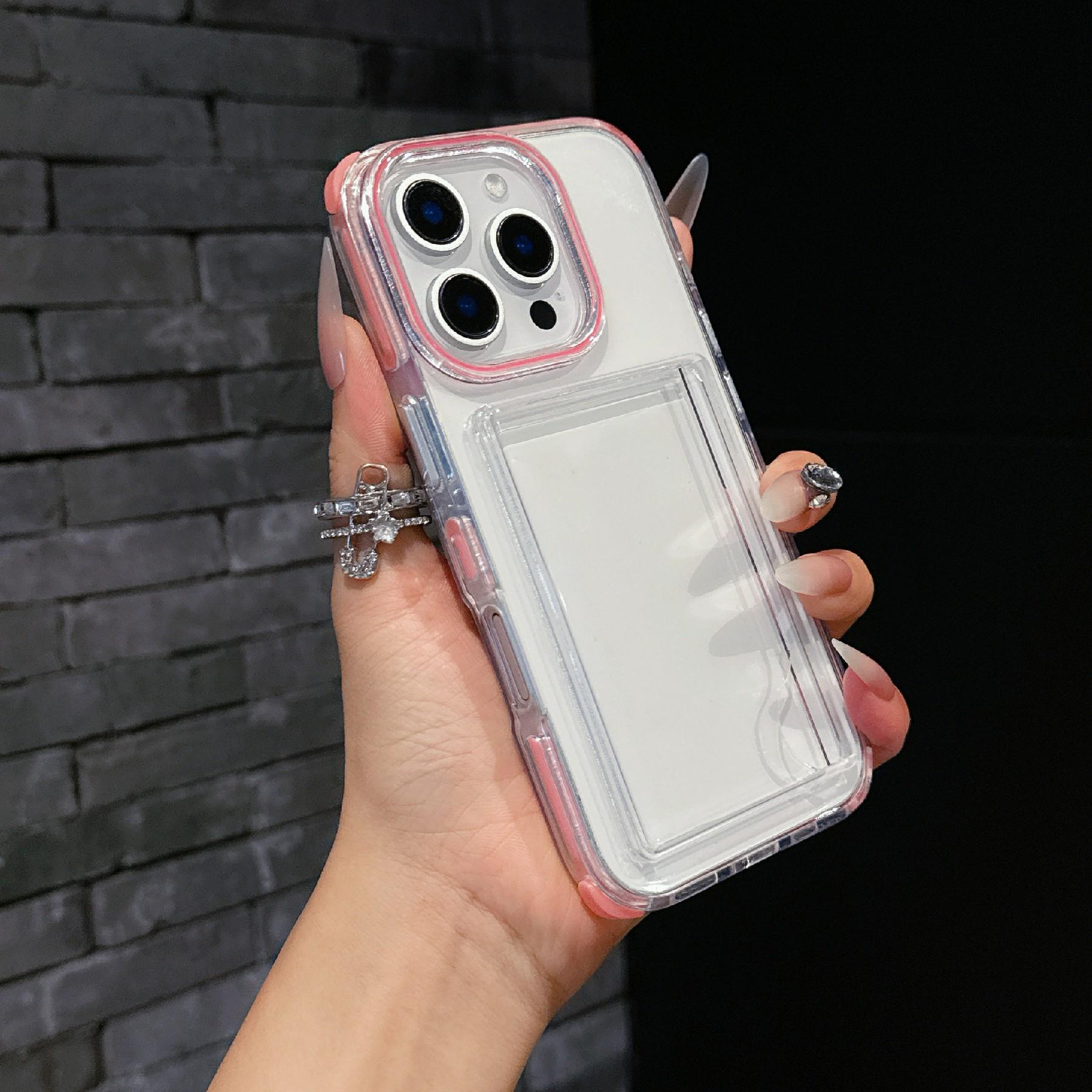 For iPhone 16 Pro Case Transparent PC+TPU Shockproof Phone Cover with Card Holder Pink
For iPhone 16 Pro Case Transparent PC+TPU Shockproof Phone Cover with Card Holder Pink