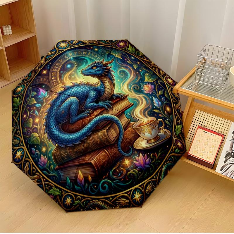 Green Dragon with Flowers Printed umbrella windproof folding umbrella portable sun and rain umbrella suitable for gifting
Green Dragon with Flowers Printed umbrella windproof folding umbrella portable sun and rain umbrella suitable for gifting