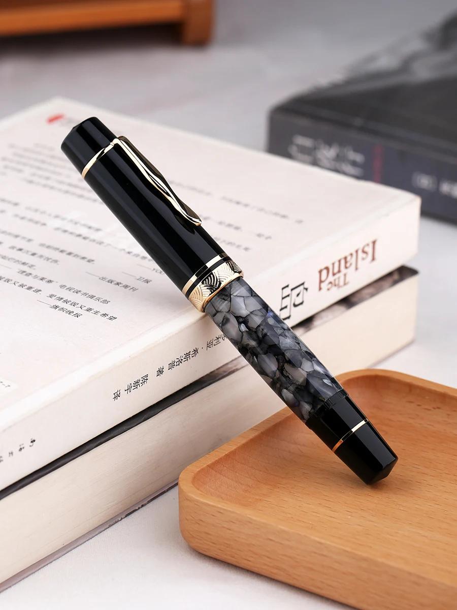 Majohn P139 Поршневая смоляная перьевая ручка Большая емкость #8 F/M Полностью латунная поршневая система Пишущая ручка Подарочная ручка Канцелярские товары Школьные принадлежности NO.6-EF чёрный
Majohn P139 Поршневая смоляная перьевая ручка Большая емкость #8 F/M Полностью латунная поршневая система Пишущая ручка Подарочная ручка Канцелярские товары Школьные принадлежности NO.6-EF чёрный