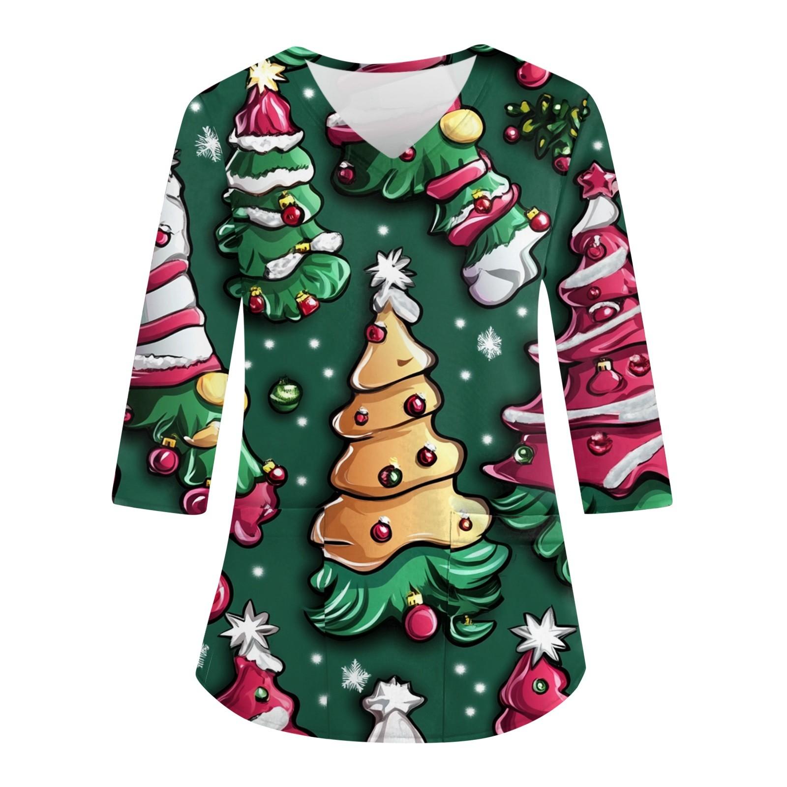 Женский повседневный рождественский свободный V-образный вырез с карманом и принтом, рукава три четверти S
Женский повседневный рождественский свободный V-образный вырез с карманом и принтом, рукава три четверти S