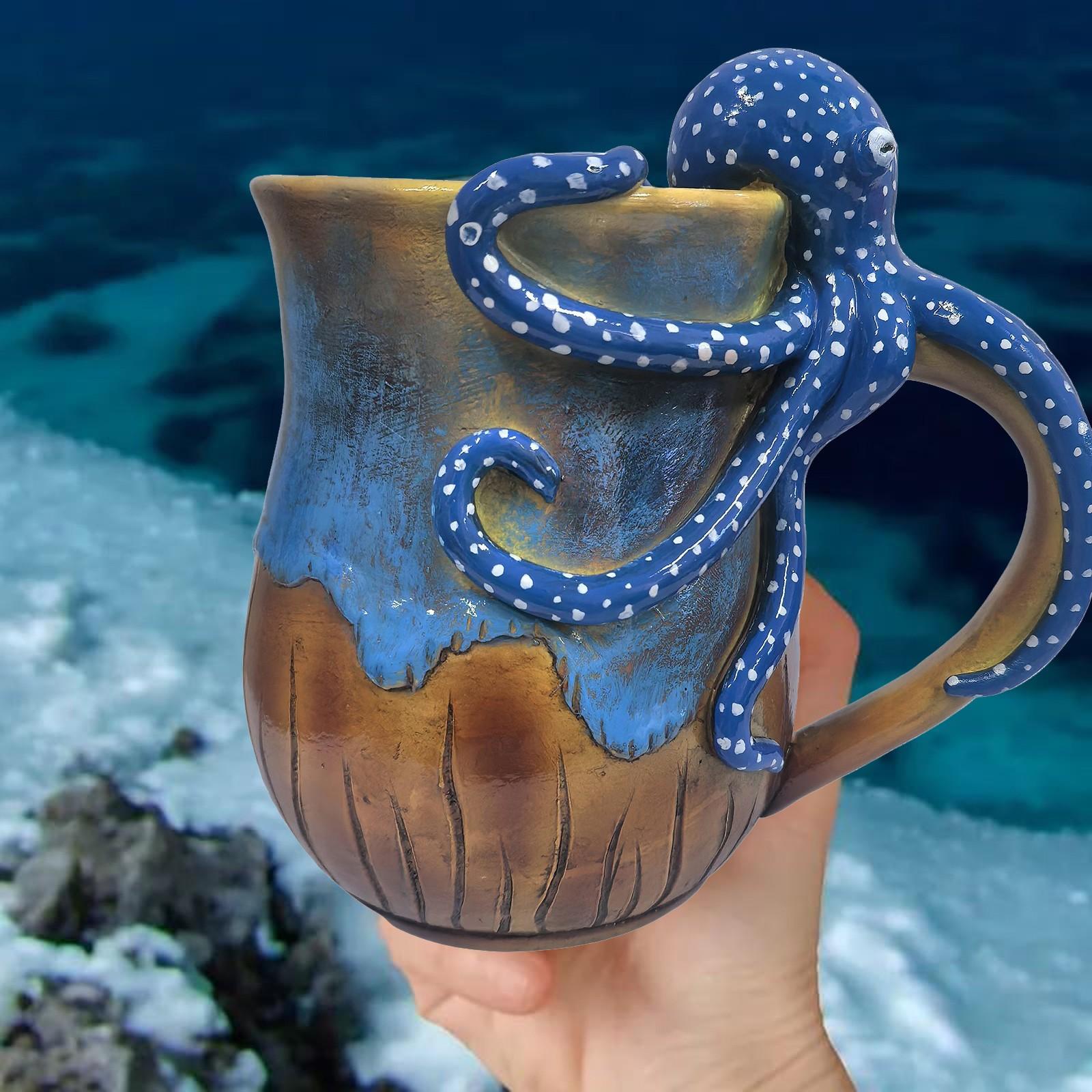 Dive Into Every Sip Handmade Mug, Coffee Mug, Fun Novelty Coffee Mug Tea Cup With Tentacles Beard Handle Gift One Size
Dive Into Every Sip Handmade Mug, Coffee Mug, Fun Novelty Coffee Mug Tea Cup With Tentacles Beard Handle Gift One Size
