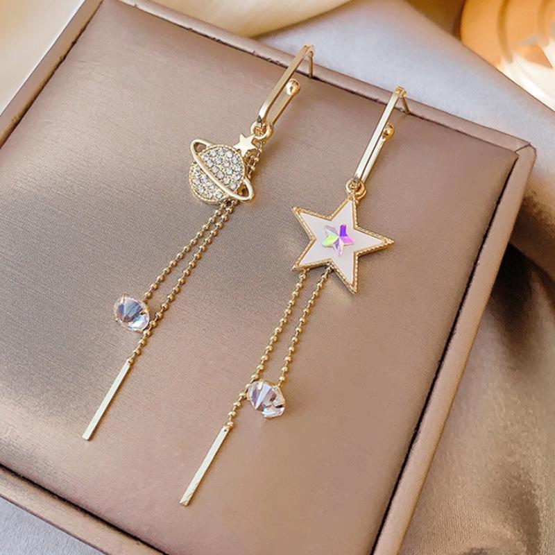 New Star Earth Long Tassel Dangle Earrings For Women Planet Crystal Asymmetrical Pendant Earrings Wedding Party Jewelry Gifts
New Star Earth Long Tassel Dangle Earrings For Women Planet Crystal Asymmetrical Pendant Earrings Wedding Party Jewelry Gifts