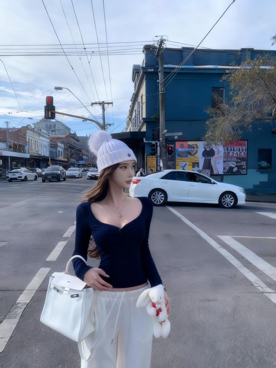 Spicy Girl Low-Cut Button Design Long-Sleeve Slim Fit T-Shirt with Chest Pads One Size
Spicy Girl Low-Cut Button Design Long-Sleeve Slim Fit T-Shirt with Chest Pads One Size