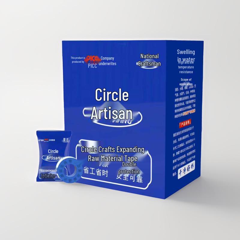 Circle Crafts Aqua-Expand Raw Tape: Expands with Water for Double Protection, Fire Resistance, and Temp Resilience in Plumbing Pipes.
Circle Crafts Aqua-Expand Raw Tape: Expands with Water for Double Protection, Fire Resistance, and Temp Resilience in Plumbing Pipes.