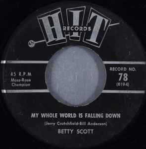 7inch Record BETTY SCOTT / HERBERT HUNTER - My Whole World Is Falling Down / Tw 6194 Hit Records 1963 US Rock Used
7inch Record BETTY SCOTT / HERBERT HUNTER - My Whole World Is Falling Down / Tw 6194 Hit Records 1963 US Rock Used