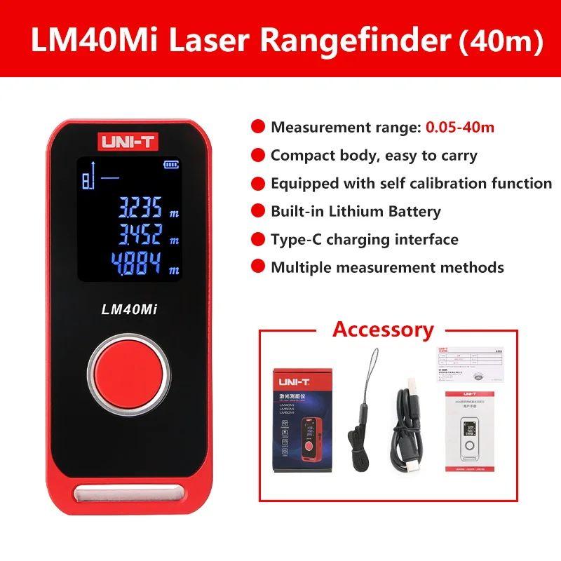 UNI-T LM40Mi LM60Mi Mini Laser Distance Meter 40m/60m Digital Rangefinder Tape Measuring Tool for Construction LM40Mi 40m
UNI-T LM40Mi LM60Mi Mini Laser Distance Meter 40m/60m Digital Rangefinder Tape Measuring Tool for Construction LM40Mi 40m