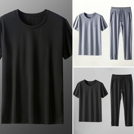 Yousheng 2Pcs/Set Men Casual Outfit O-Neck Short Sleeve T-shirt Elastic Drawstring Waist Pockets Sweatpants Set Sport Outfit
Yousheng 2Pcs/Set Men Casual Outfit O-Neck Short Sleeve T-shirt Elastic Drawstring Waist Pockets Sweatpants Set Sport Outfit