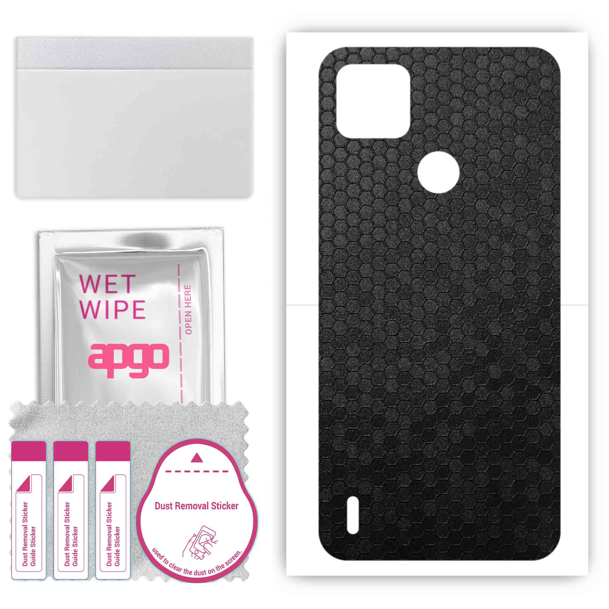 apgo Protective Skin Sticker for the back compatible with Tecno Pop 4 LTE, Wrap Film, Foil, Vinyl - Pattern Black Honeycomb
apgo Protective Skin Sticker for the back compatible with Tecno Pop 4 LTE, Wrap Film, Foil, Vinyl - Pattern Black Honeycomb