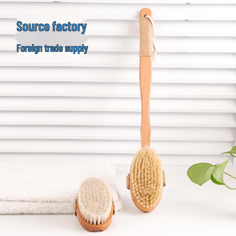 Solid Wood Boar Bristle Bath Brush with Handle - Dry and Wet Dual-Use 47*7.5*3.5cm
Solid Wood Boar Bristle Bath Brush with Handle - Dry and Wet Dual-Use 47*7.5*3.5cm