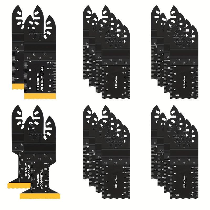 20-Piece Titanium Coated Bi-Metal Oscillating Saw Blade Set for Wood and Metal
20-Piece Titanium Coated Bi-Metal Oscillating Saw Blade Set for Wood and Metal