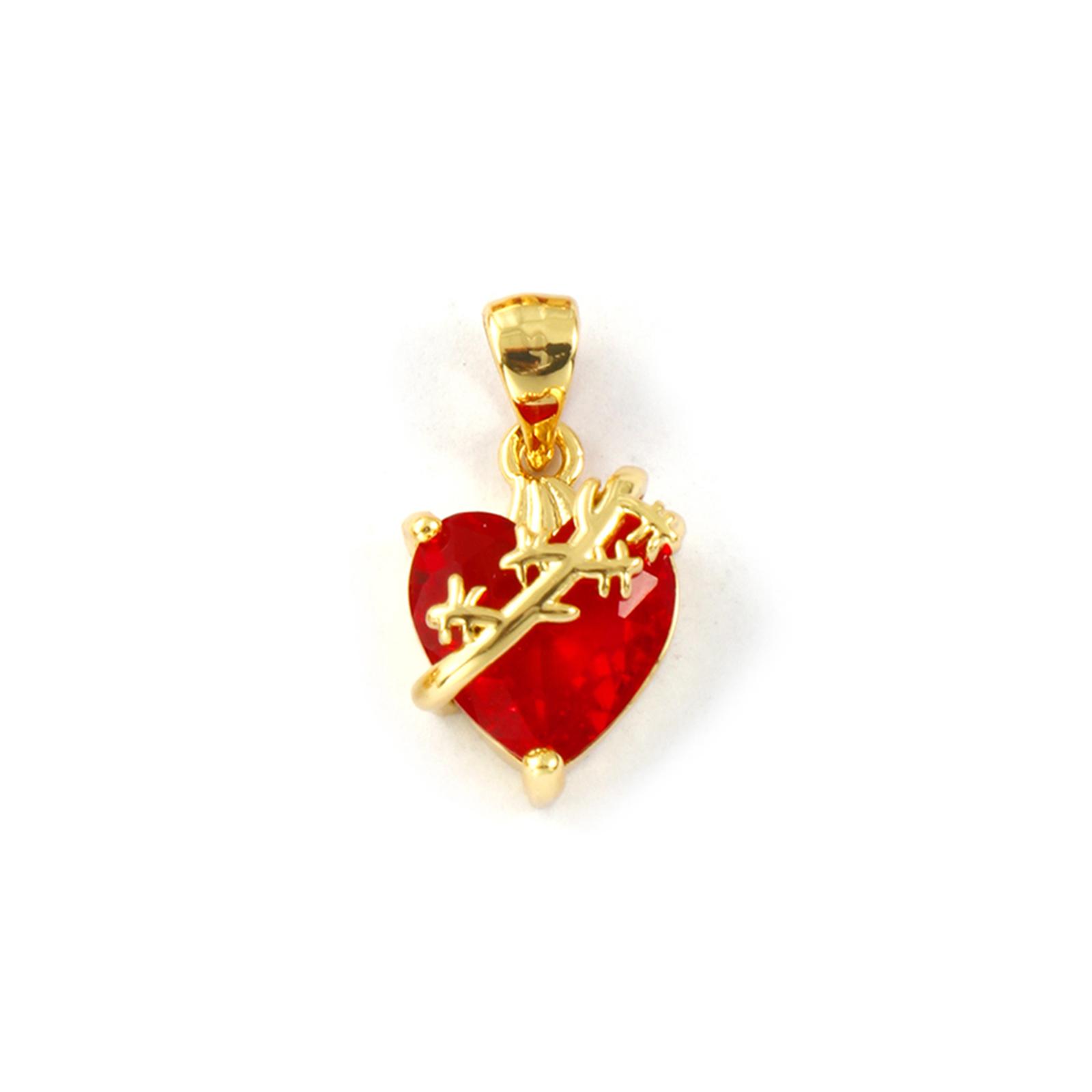 1 Piece Brass Religious Charm Pendant 18K Gold Plated Ex Voto Heart Red Cubic Zirconia For DIY Necklace Keychains Jewelry Making
1 Piece Brass Religious Charm Pendant 18K Gold Plated Ex Voto Heart Red Cubic Zirconia For DIY Necklace Keychains Jewelry Making