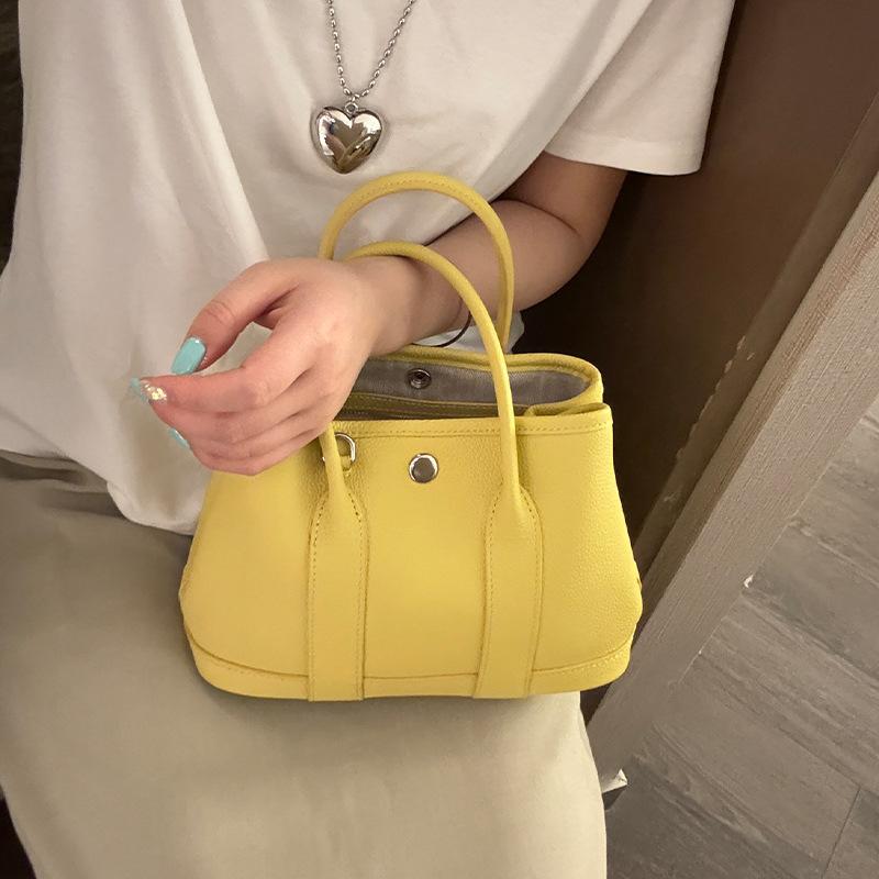 2025 летняя новая мини-сумка для сада из коровьей кожи первого слоя, модная универсальная сумка через плечо на одно плечо, портативная маленькая модная женская сумка