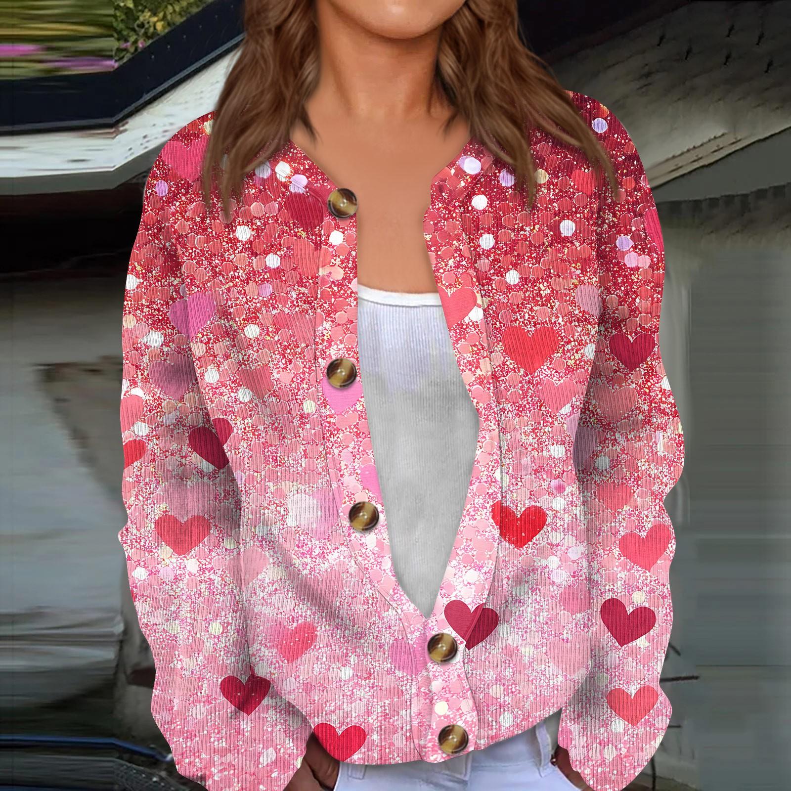 Женский кардиган с длинными рукавами и принтом ко Дню святого Валентина, жакет на пуговицах XL
Женский кардиган с длинными рукавами и принтом ко Дню святого Валентина, жакет на пуговицах XL