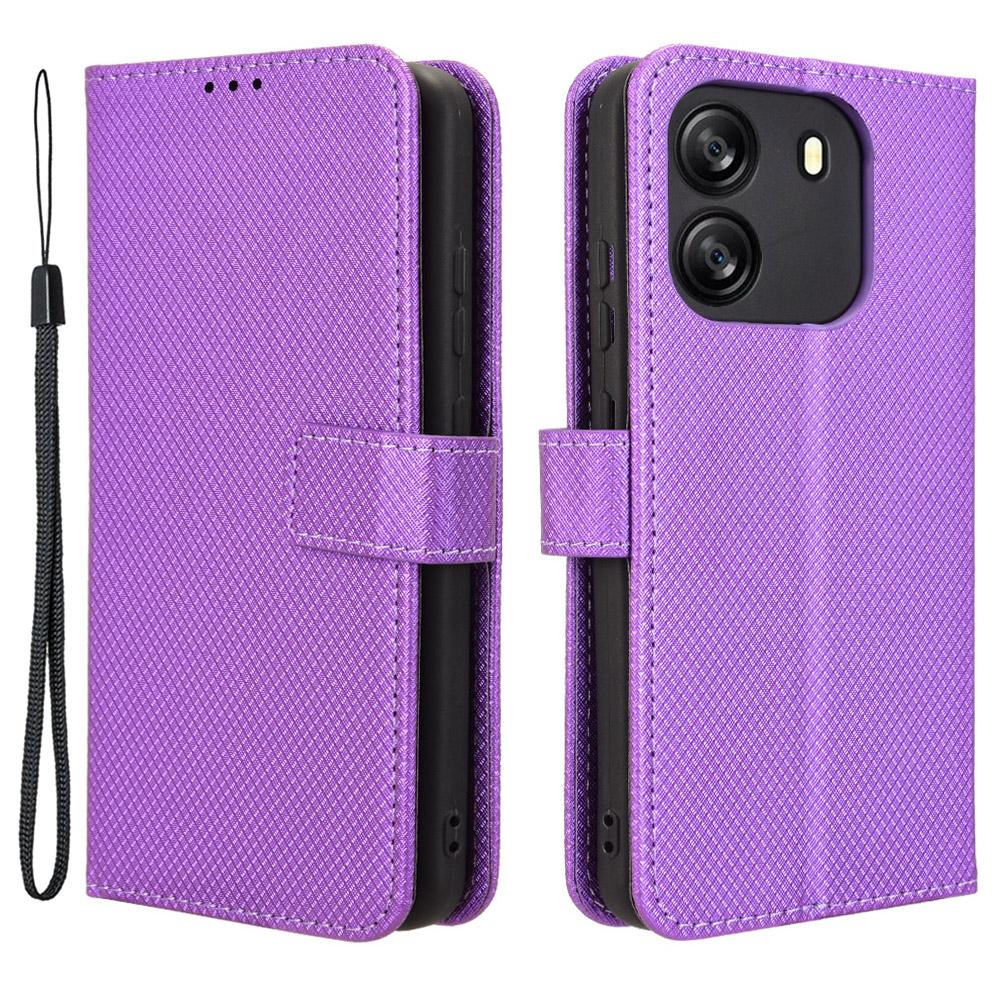 For Blackview Wave 6C Case Diamond Texture Leather Phone Cover with TPU Inner Shell Purple
For Blackview Wave 6C Case Diamond Texture Leather Phone Cover with TPU Inner Shell Purple