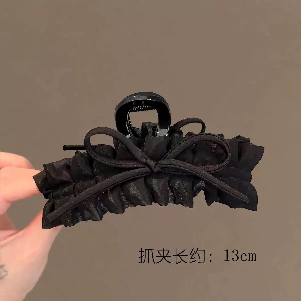 French Balletcore Hair Claw Clip for Girls Ruffle Lace Bow Clamp with Flounce Detail Premium Hair Shark Claw Elegant Hair Holder чёрный
French Balletcore Hair Claw Clip for Girls Ruffle Lace Bow Clamp with Flounce Detail Premium Hair Shark Claw Elegant Hair Holder чёрный
