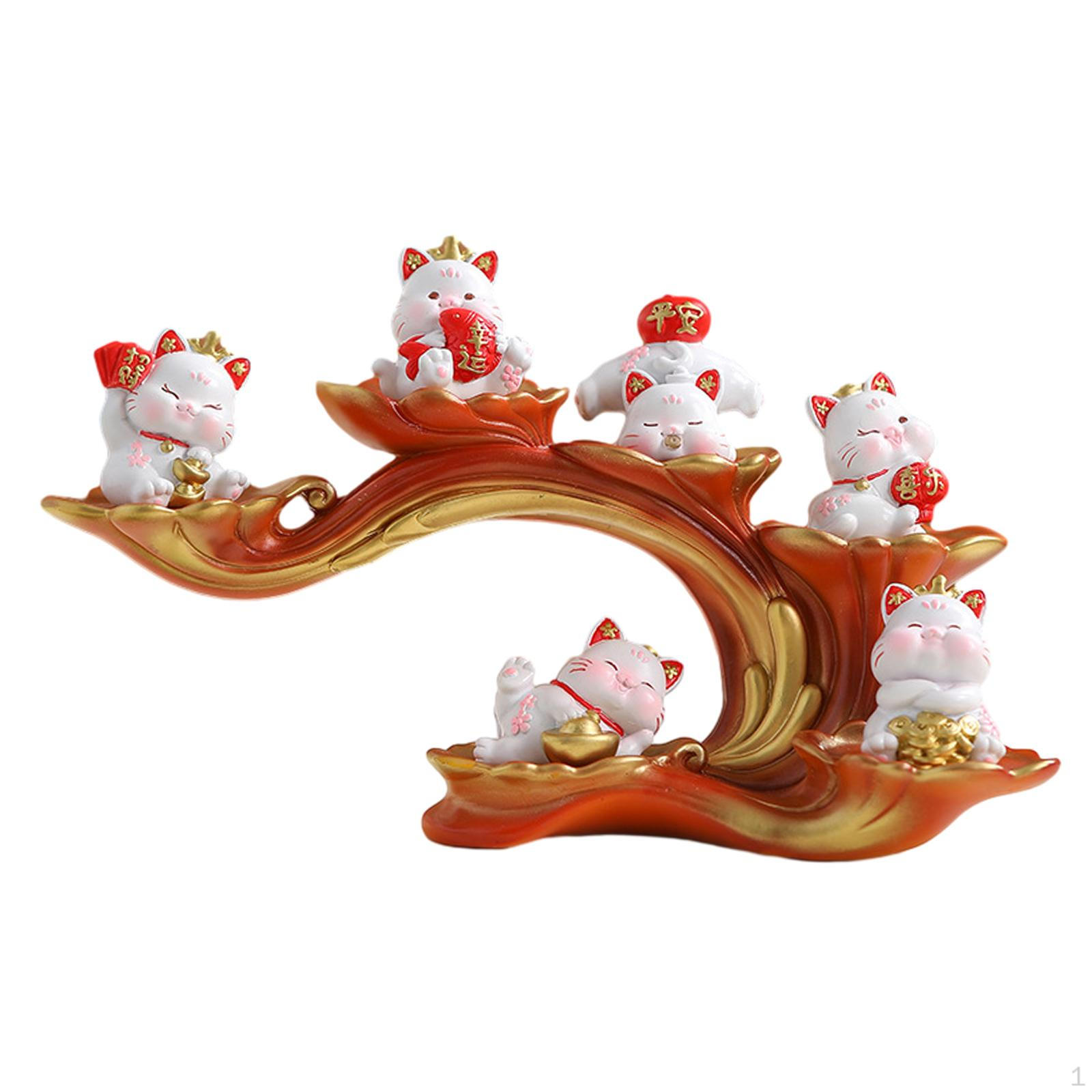 Cat Figurine Resin Statue Decoration Kitty Sculpture Ornaments for Cabinet Bedroom Dining Room
Cat Figurine Resin Statue Decoration Kitty Sculpture Ornaments for Cabinet Bedroom Dining Room