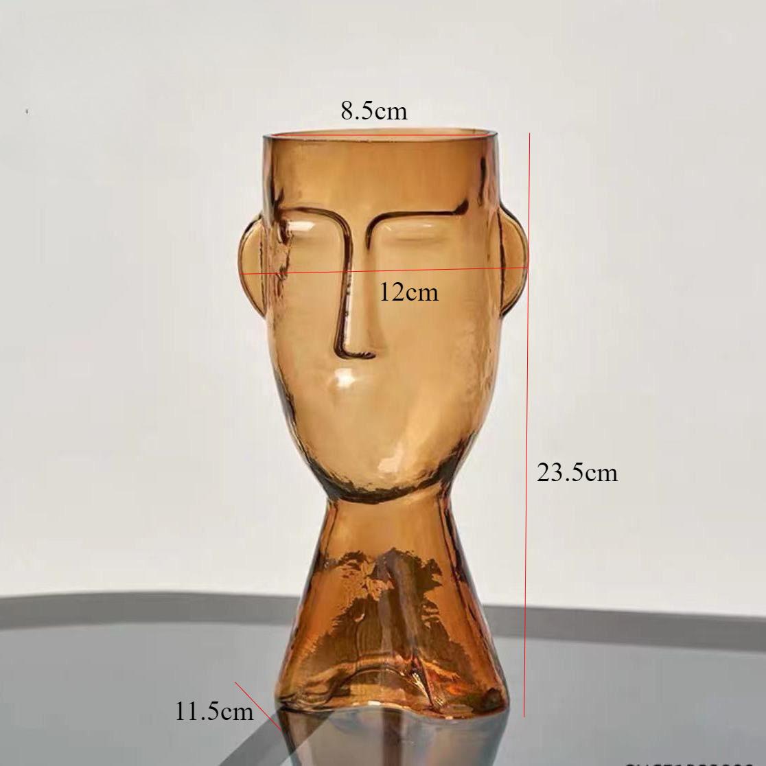 Unique Creative Face-Shaped Glass Vase,Ins-Style Decor for Showrooms & Living Rooms,Chic Home Ornament for Flower Arrangement
Unique Creative Face-Shaped Glass Vase,Ins-Style Decor for Showrooms & Living Rooms,Chic Home Ornament for Flower Arrangement