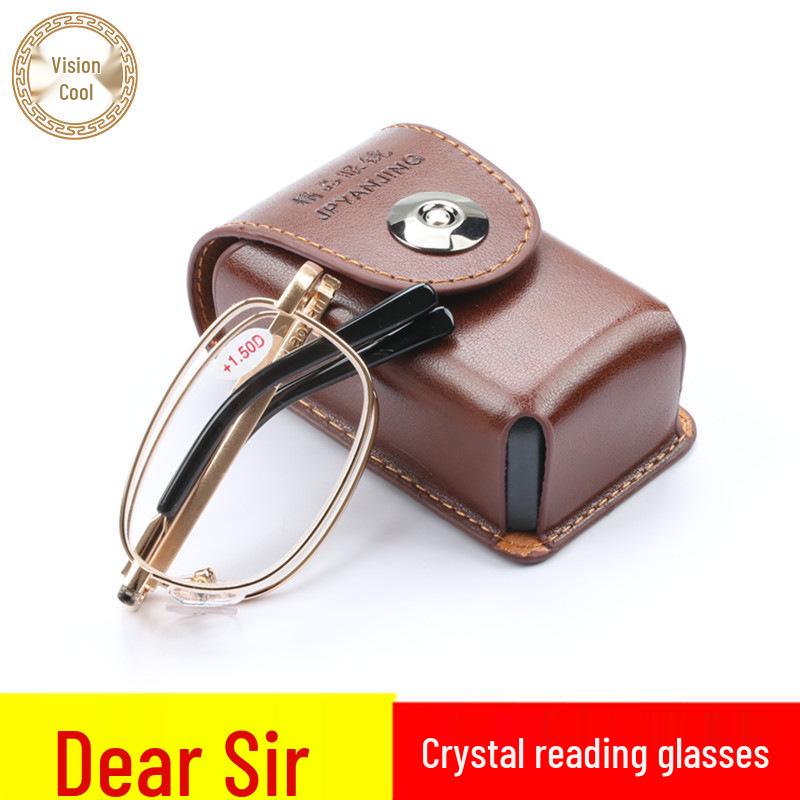 Genuine Guilaohan Crystal Folding Reading Glasses, Men s and Women s High-End White Crystal, Model 898. +200
Genuine Guilaohan Crystal Folding Reading Glasses, Men s and Women s High-End White Crystal, Model 898. +200