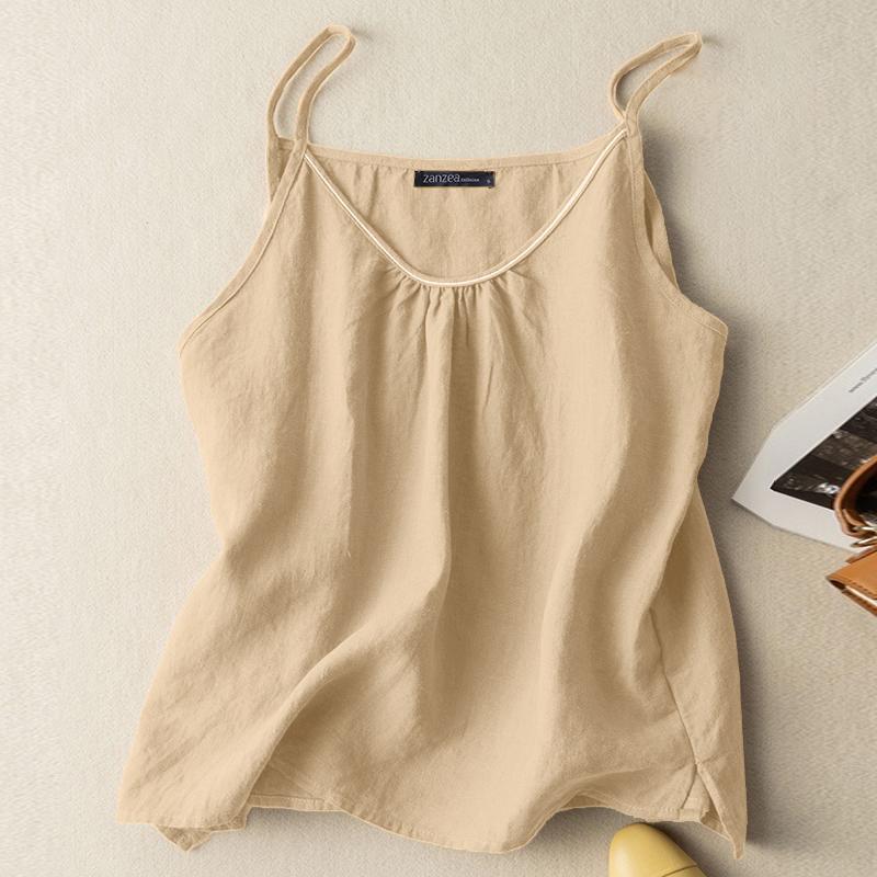 ZANZEA Женские летние повседневные хлопковые майки без рукавов на бретелях 5XL хаки
ZANZEA Женские летние повседневные хлопковые майки без рукавов на бретелях 5XL хаки