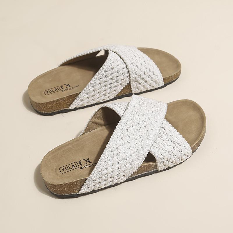 Cross-strap knitted slippers women s summer wear new retro thick-bottomed beach vacation cool slippers 35
Cross-strap knitted slippers women s summer wear new retro thick-bottomed beach vacation cool slippers 35