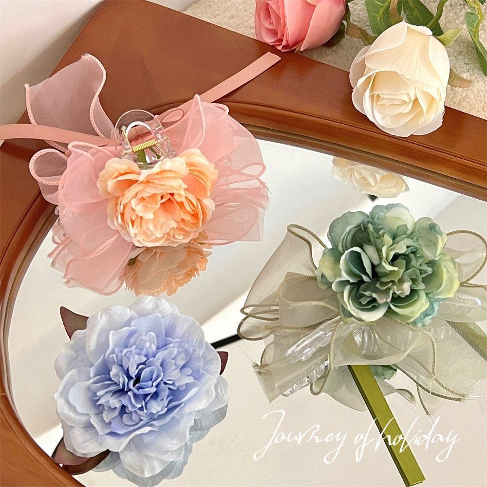 Bow Simulation Flower Hair Clip Cloth Flower Hair Claw Elegant Peony Hairpin Summer J-Hair Claw
Bow Simulation Flower Hair Clip Cloth Flower Hair Claw Elegant Peony Hairpin Summer J-Hair Claw