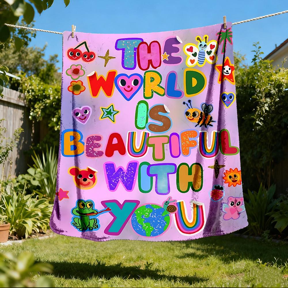 1pc Colorful InspirationalOutdoor Blanket, Soft And Comfortable Blanket, Casual Warm Outdoor Blanket, Good Birthday Gift yy260328055 75x90cm
1pc Colorful InspirationalOutdoor Blanket, Soft And Comfortable Blanket, Casual Warm Outdoor Blanket, Good Birthday Gift yy260328055 75x90cm