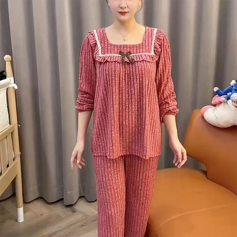 Вельветовый пижамный комплект с квадратным вырезом и свободного кроя - Женская осенне-зимняя домашняя одежда 3XL: 70-80 kg
Вельветовый пижамный комплект с квадратным вырезом и свободного кроя - Женская осенне-зимняя домашняя одежда 3XL: 70-80 kg